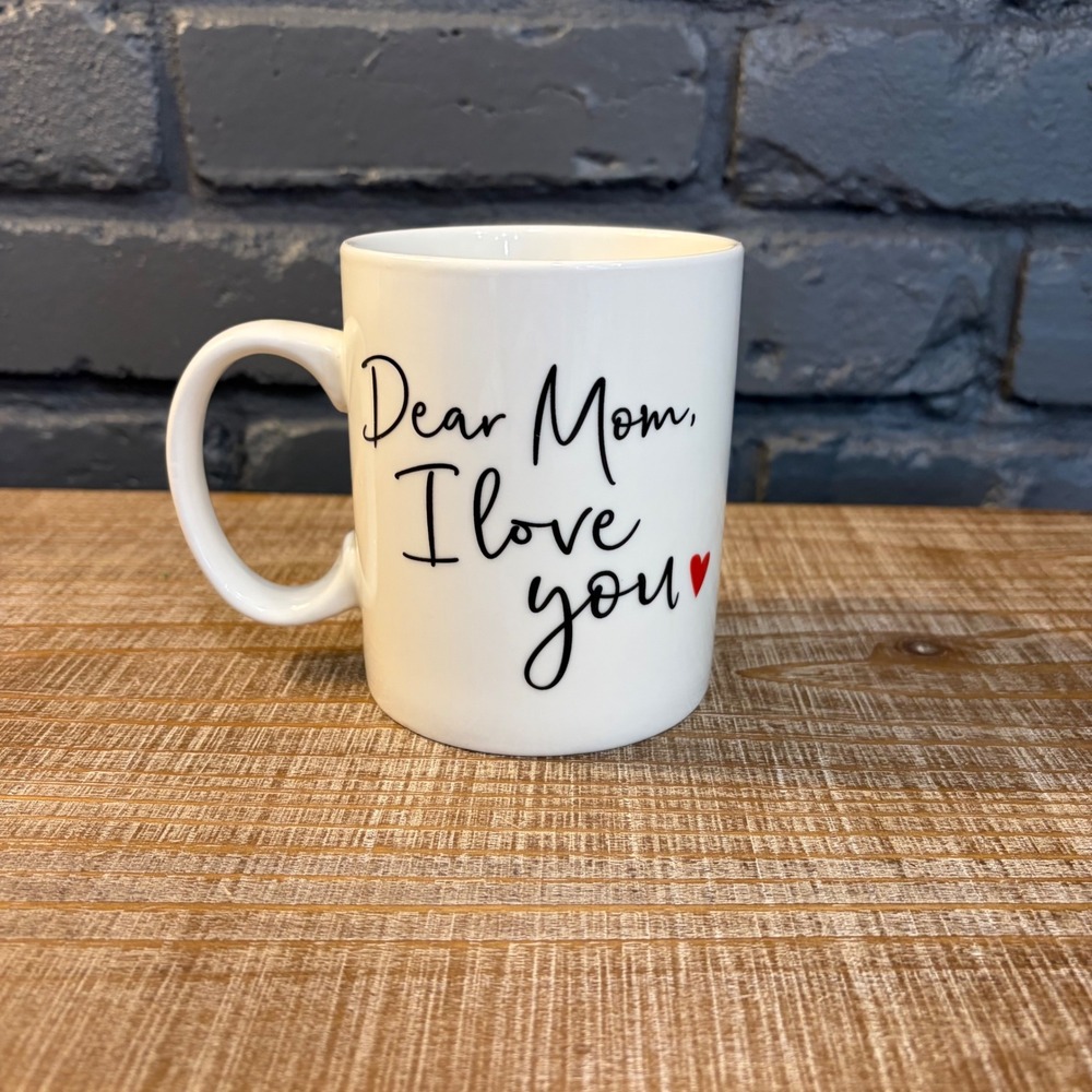 P. Graham Dunn Dear Mom I Love You Porcelain Coffee Mug Red Heart Gift
